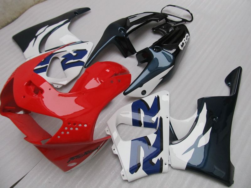 Red Blue Fairings Kit för Honda CBR900RR 919 CBR CBR919RR CBR919 1998 1999 98 99 Full Set Fairing Kit