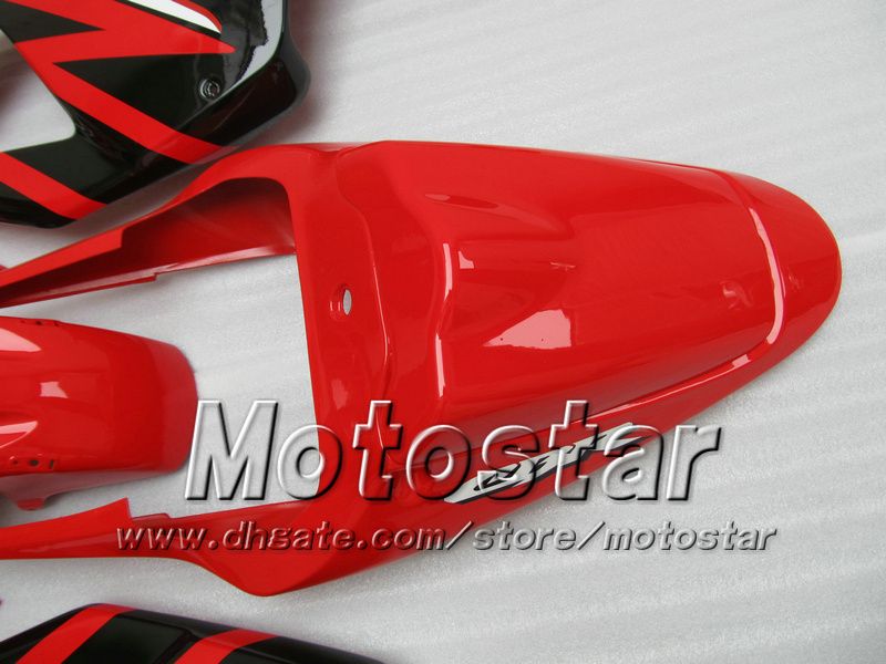 Custom Red Black Fairings Kit för Honda CBR900RR 954 CBR CBR954RR CBR954 2002 2003 02 03 Motorcykel Fairing Kit