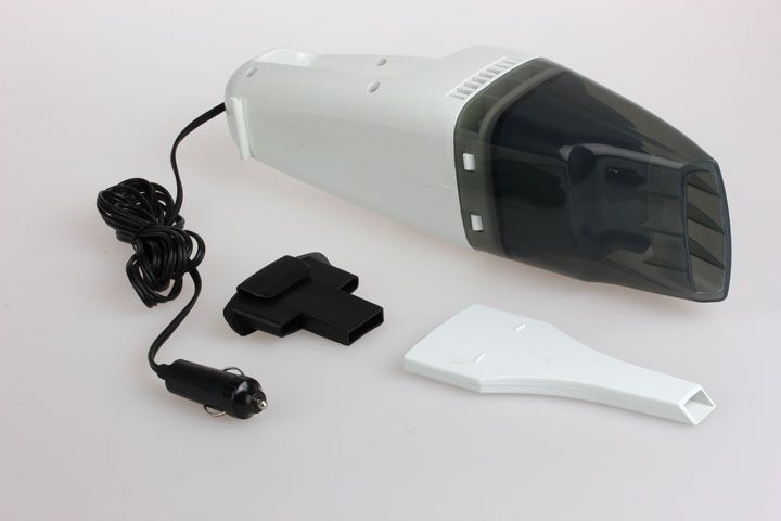 green and white vacuum