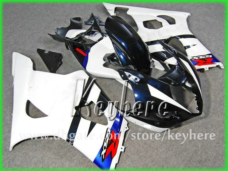 Kit de carénage de course personnalisé gratuit pour SUZUKI GSXR 1000 2003 2004 GSX R1000 03 04 K3 carénages G1h blanc bleu noir carrosserie moto