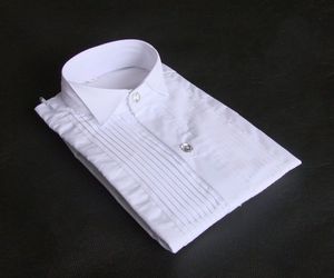 Helt nya brudgummen Tuxeds skjortor Klänningskjorta Standardstorlek S M L XL XXL XXXL säljer endast 20315D