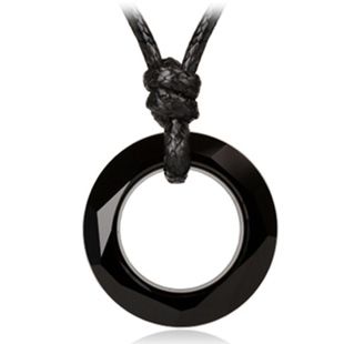 mens black pendant necklace