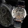 2021 relogio mannelijke luxe winnaar merk hand-kronkelende lederen band skelet mechanisch polshorloge voor mannen reloj hombre