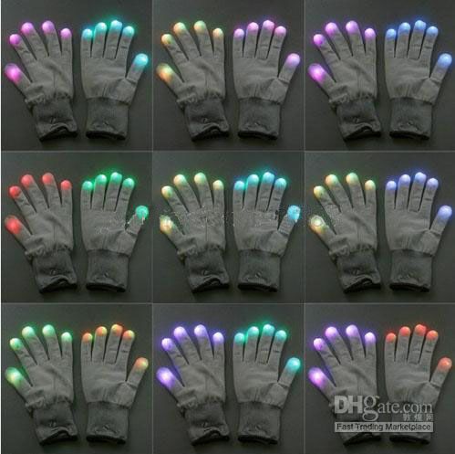 2015 yeni Cadılar Bayramı noel sıcak satış LED flaş eldivenleri Dans kızdırma eldivenleri Konser gece parlayan eldivenler Flaş hediyeler