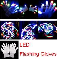 2015 new Halloween christmas hot selling LED flash gloves Dancing glow gloves Concert noctilucent gloves Flash gifts