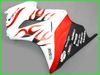 Darmowy statek Red Flame Fairing Zestaw dla Honda VFR800 Przechwytnik VFR800RR VFR 800 2002 - 2007 02 07 Zestawy owiewki