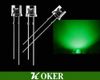 1000 sztuk 5mm Zielony Płaski Top Wodne Wyczyść LED Lampa Lampa Lampa Dioda Ultra Bright Bead Plug-in DIY Kit Praktyka szerokiego kąta