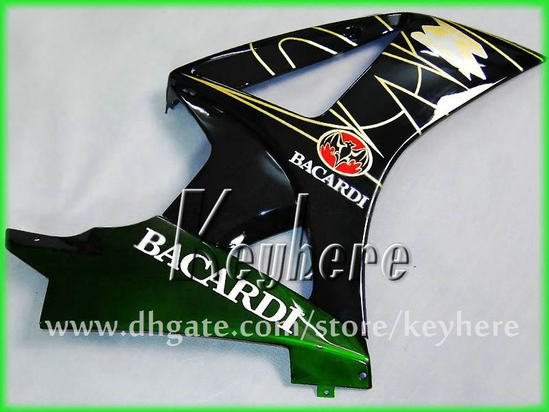 Gratis anpassad race fairing kit för Suzuki 2007 2008 GSX R1000 GSXR 1000 07 08 K7 FAIRINGS G7H NY BACARDI GRÖN Aftermarket Motorcykeldelar