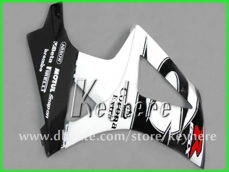 Grátis custom carenagem kit de carenagem para SUZUKI 2007 2008 GSX R1000 GSXR 1000 07 08 carenagens K7 G3j Corona branco preto aftermarket peças da motocicleta