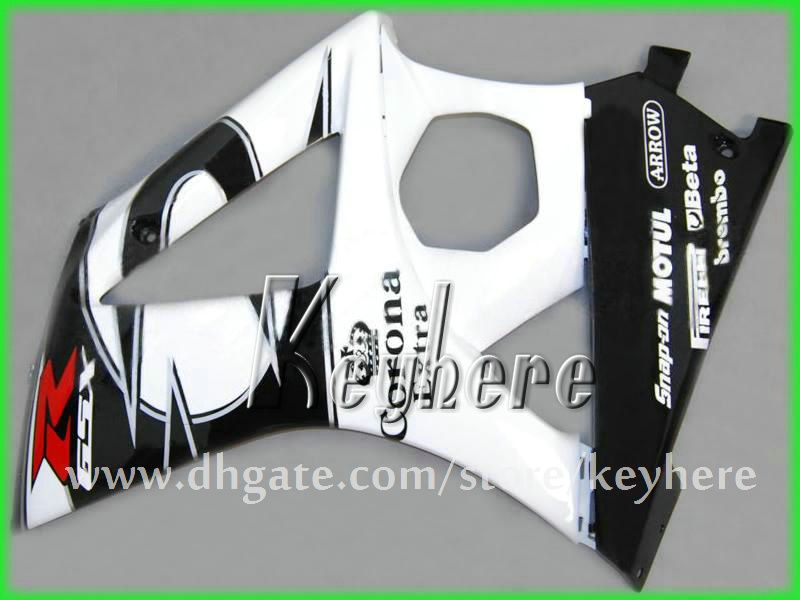 Grátis custom carenagem kit de carenagem para SUZUKI 2007 2008 GSX R1000 GSXR 1000 07 08 carenagens K7 G3j Corona branco preto aftermarket peças da motocicleta