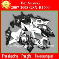 Suzuki 2007 2008 GSX R1000 GSXR 1000 07 08 K7フェアリゾートG3Jコロナホワイトブラックアフターマーケットオートバイ部品