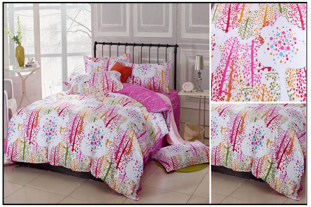 Red Cotton Beddings Beautiful Bed Linen Sets Full Size Soft Comforter