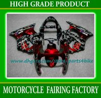 Wholesale HOT red black race motorcycle fairing kit for Kawasaki motobike parts Ninja ZX R ZX6R fairings with gifts