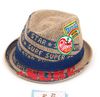 20pcs/lot Embroideried Label Kids Fedora Hat Baby Linen Top Hat 4Colors Children Jazz Cap Baby Sun Cap Boy Cap