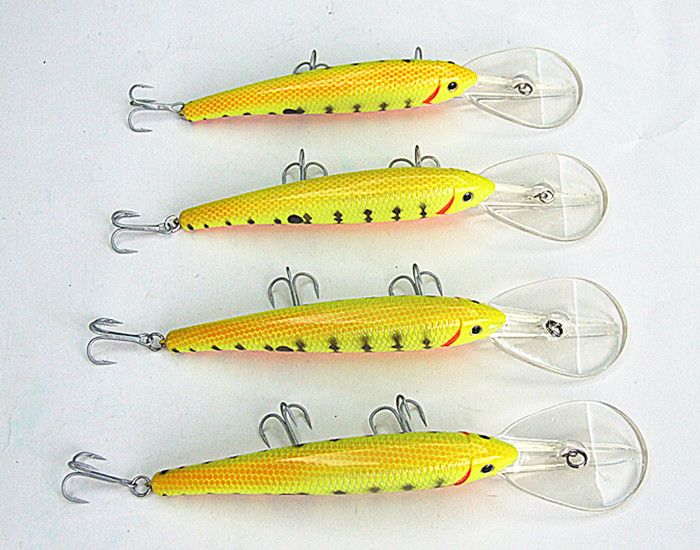 Balıkçılık Cazibesi Minnow Bait Balıkçılık Sert Plastik Yanlış Yem Çin Kanca Süspansiyon tipi 12 cm / 20g plastik dudak uzunluğu 4.3 cm