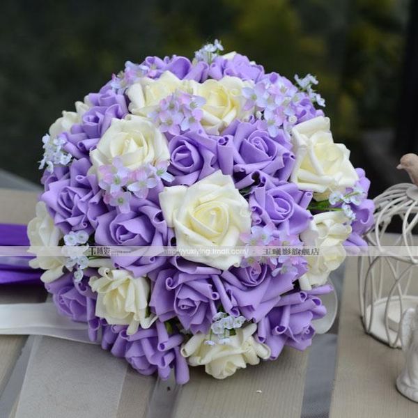 New Style Handflower Wedding Bouquet Artificia 30 Rose Flowers