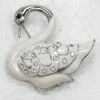 Hurtownie Kryształ Rhinestone Enameling Swan Pin Broszka Moda Kostium Biżuteria Prezent C427