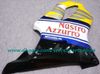 ABS Plástico Kit de Feira para Honda CBR600 01-03 Amarelo / Branco Nastro Azzurro Body Work Parts CBR600 F4i 2001 2002 Fairings com 7 presentes
