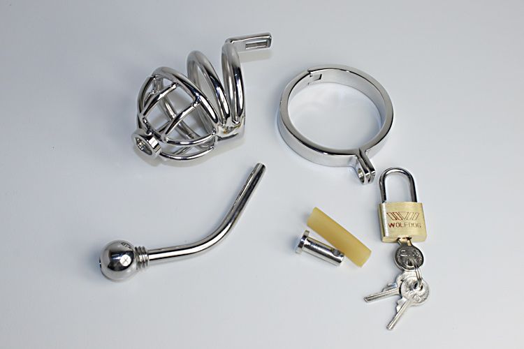 Bondage Belt 18/8 Stainless Steel Urethral Catheter cage BDSM Fetish sex product6351187