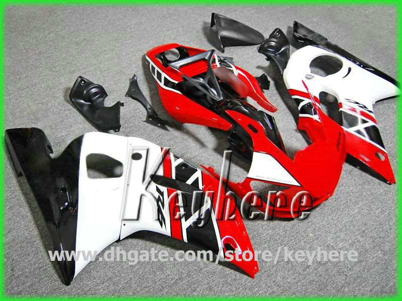 Personnalisez le kit de carénage pour YZF R6 1998 1999 2000 2001 2002 YZFR6 98 99 00 00 02 02 carénages G1h rouge noir blanc carrosserie moto