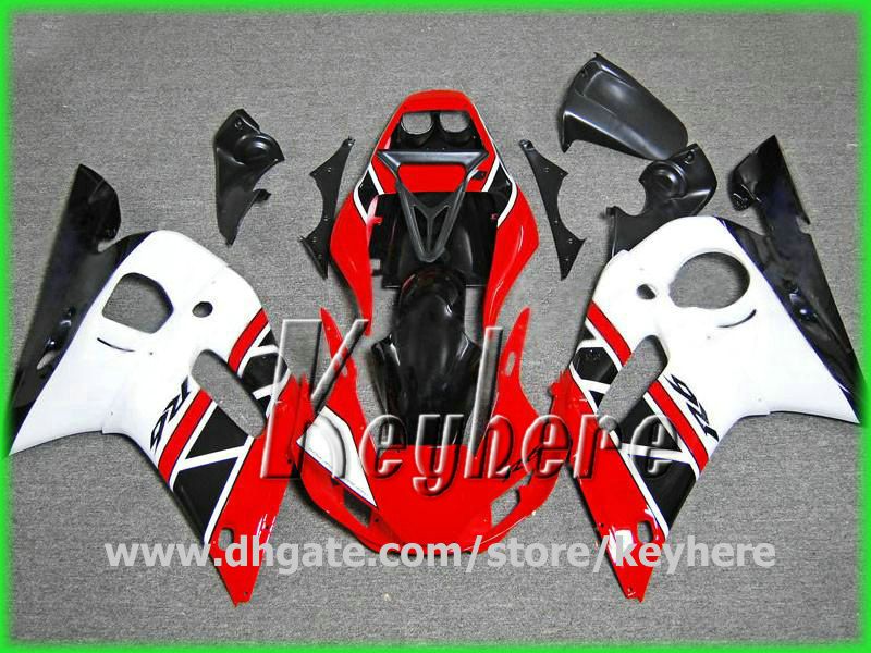 GRATIS 7 geschenken Aanpassen Fairing Kit voor YZF R6 1998 1999 2000 2001 2002 YZFR6 98 99 00 01 02 BIJGELIJKHEID G1H Rood Zwart Wit Motorfiets Carrosserie