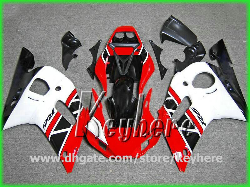 Personnalisez le kit de carénage pour YZF R6 1998 1999 2000 2001 2002 YZFR6 98 99 00 00 02 02 carénages G1h rouge noir blanc carrosserie moto