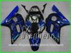 7 regali gratuiti Personalizza il kit carenatura per YZF R6 1998 1999 2000 2001 2002 YZFR6 98 99 00 01 02 carene G1h set carrozzeria moto fiamme blu