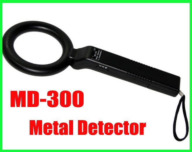 Detector portátil portátil Detector de metais redonda de alta sensibilidade MD300 Detectores de mão genuínos de mão MD-300 Alarme de vibração de sensibilidade ajustável