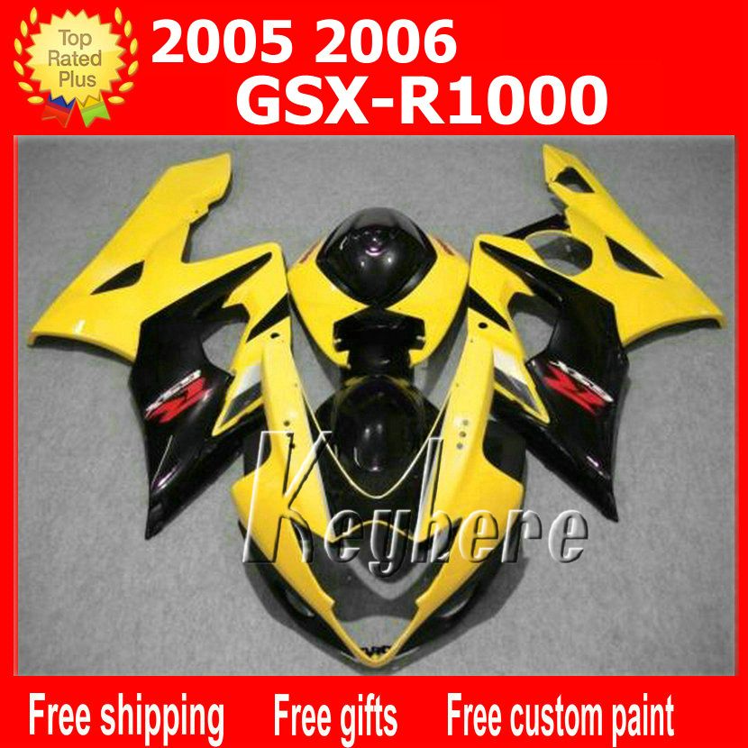 

Free 7 gifts Custom ABS fairing kit for SUZUKI GSX-R1000 2005 2006 GSXR 1000 05 06 K5 fairings G1q yellow black bodywork motorcycle parts, Same as picture