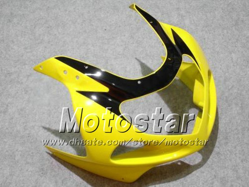 7Gifts karosseriförvaltningar för Suzuki GSXR 600 750 K1 2001 2002 2003 GSXR600 GSXR750 01 03 R600 R750 GUL Black Fairing Set DD38