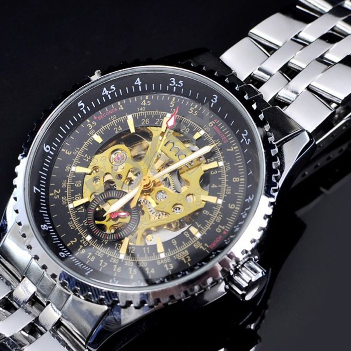 Automatic Hollow Men Watch Mens Mechanical Watches Stainless Steel