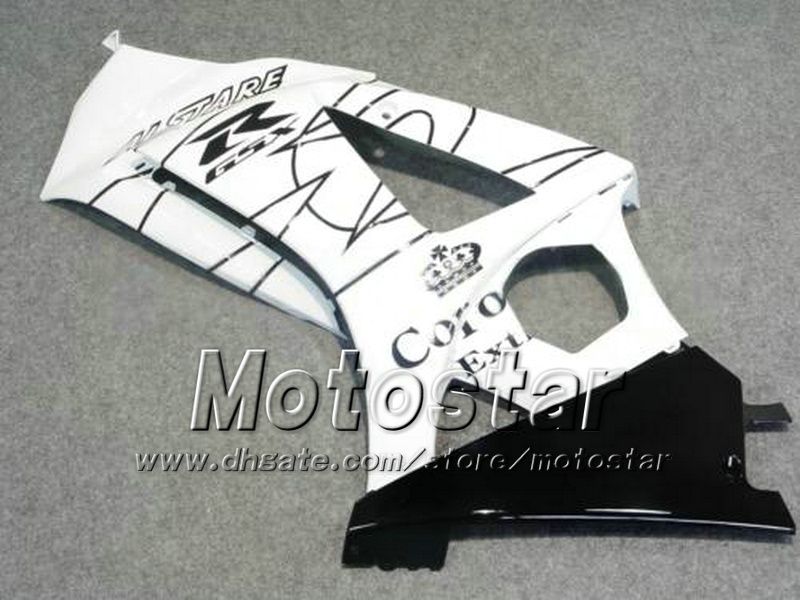 7 Hediye Suzuki 2008 için Motosiklet Fairings 2008 GSX-R1000 07 08 GSX-R1000 K7 GSXR1000 GSX R1000 Beyaz Corona ABS Fairing DD71