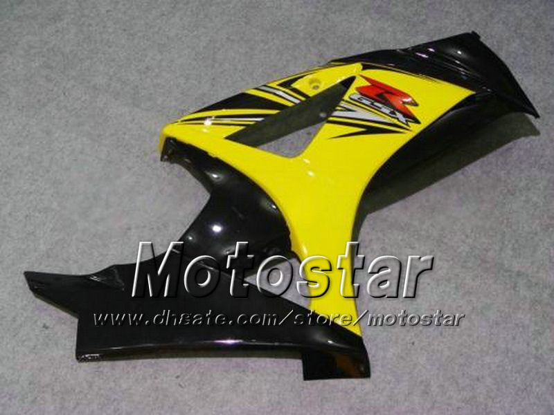 7 gåvor Motorcykelmässor för Suzuki 2007 2008 GSX-R1000 07 08 GSX-R1000 K7 GSXR1000 GSX R1000 Yellow Black ABS Fairing DD81