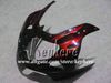 Gratis 7 geschenken Custom Race Fairing Kit voor Suzuki GSX-R600 01 02 03 GSXR 600 2001 2002 2003 K1 BIJGELIJKHEID G8Q RODE VLAMES ZWARTE MOTORFIETS ONDERDELEN