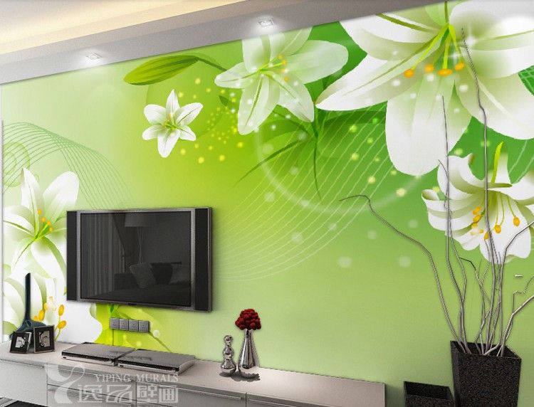 Wallpaper For Living Room 2013 2013 new large hd mural wallpaper lilies bedroom living room Wallpaper For Living Room 2013 2013 new large hd mural wallpaper lilies bedroom living room