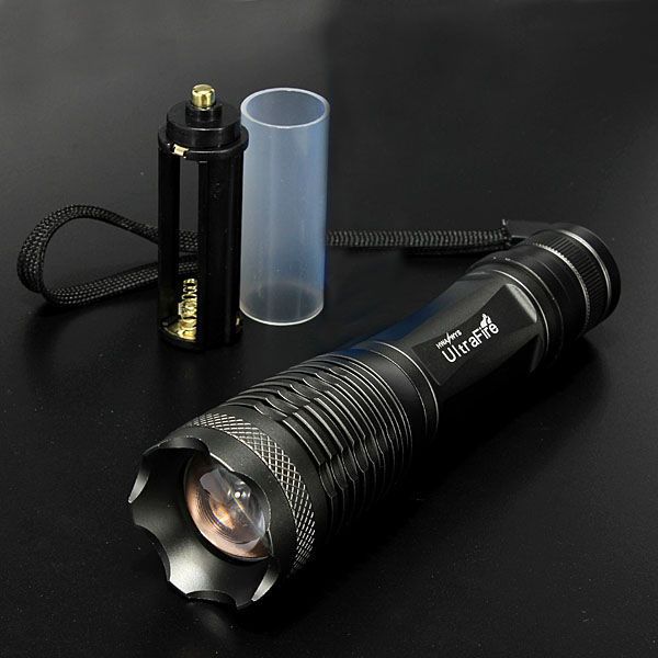 Ultrafire CREE XML T6 1800LM Led Flashlight Torch Light 5 Modes Zoomable Led Torch 18650/3 AAA ...