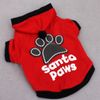Christmas Hallowee Gifts Dog Clothes Santa Paws Cotton Hoodie T-Shirt for Dogs Apparel Cartoon Letters Printed with a hood Sweatshirt Teddy