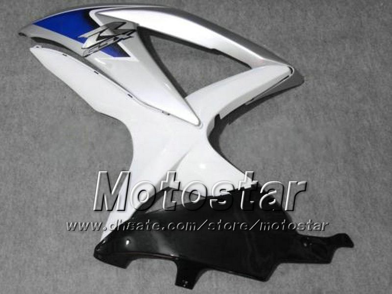 7Gifts Fairings dla Suzuki 2008 2009 2010 GSX-R600 GSX-R750 08 09 10 GSXR 600 GSXR750 K8 White Black Custom Fairings Kit FF47