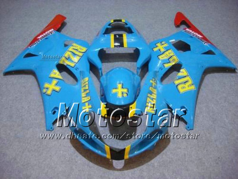 Motorfiets stroomlijnkappen voor SUZUKI GSXR 600 750 K1 2001 2002 2003 GSXR600 GSXR750 01 02 03 R600 R750 lichtblauw abs kuip ff63