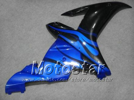 Anpassade mässor som sattes för Yamaha 2002 2003 YZF-R1 02 03 YZFR1 02 03 YZF R1 YZFR1000 GLOSSY BLÅ SVART MOTORCYCLE FAIRING GG26