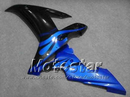 Anpassade mässor som sattes för Yamaha 2002 2003 YZF-R1 02 03 YZFR1 02 03 YZF R1 YZFR1000 GLOSSY BLÅ SVART MOTORCYCLE FAIRING GG26