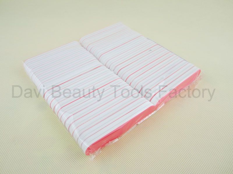 pink mini nail buffer file double size buff and polish for nature nails
