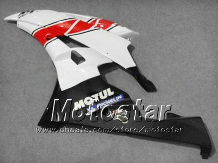 7 Yamaha için Hediye Fairings Kiti 2006 2007 YZF-R6 06 07 YZFR6 06 07 YZF R6 YZFR600 Kırmızı Beyaz Özel Fairings Set HH43