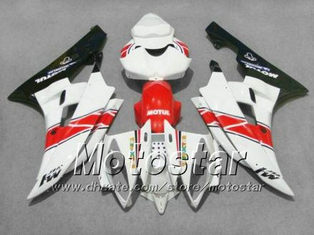 7 kits de carénages cadeaux pour YAMAHA 2006 2007 YZF-R6 06 07 YZFR6 06 07 YZF R6 YZFR600 rouge blanc personnalisé carénages ensemble hh43