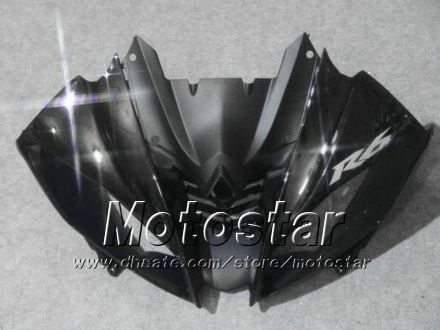 مجموعة Fairing لـ Yamaha 2008 2009 2010 YZF-R6 08 09 10 YZF R6 YZFR600 Glossy Black Motorcycle Fairings HH59