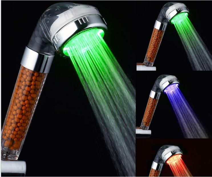 2019 Chlorine Removal Light Therapy Led Spa Shower Head