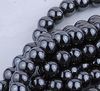 MIC New 8mm 200pc Black Natural Jet Hematite Gemstone Round Ball Loose Finding Beads Jewelry DIY