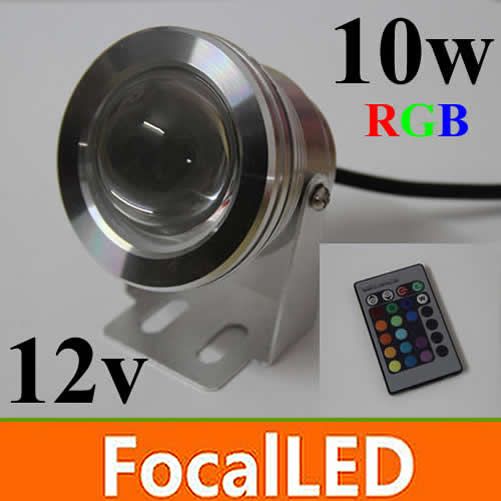 

10W 1000lm led under water rgb led pond lights 12V led underwater fountain light flash waterproof IP68