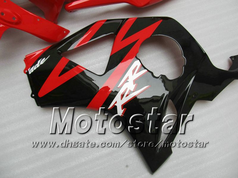 7 Geschenken Aftermarket Fairing for Honda CBR900RR 954 2002 2003 CBR900 954RR CBR954 02 03 CBR900RR Glanzend Rood Zwart Custom Backings Set JJ20