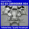 HONDA CBR900RR 954 2002 2003 CBR900 954RR CBR954 02 03 CBR900RR beyaz gümüş özel kaportalar set jj26